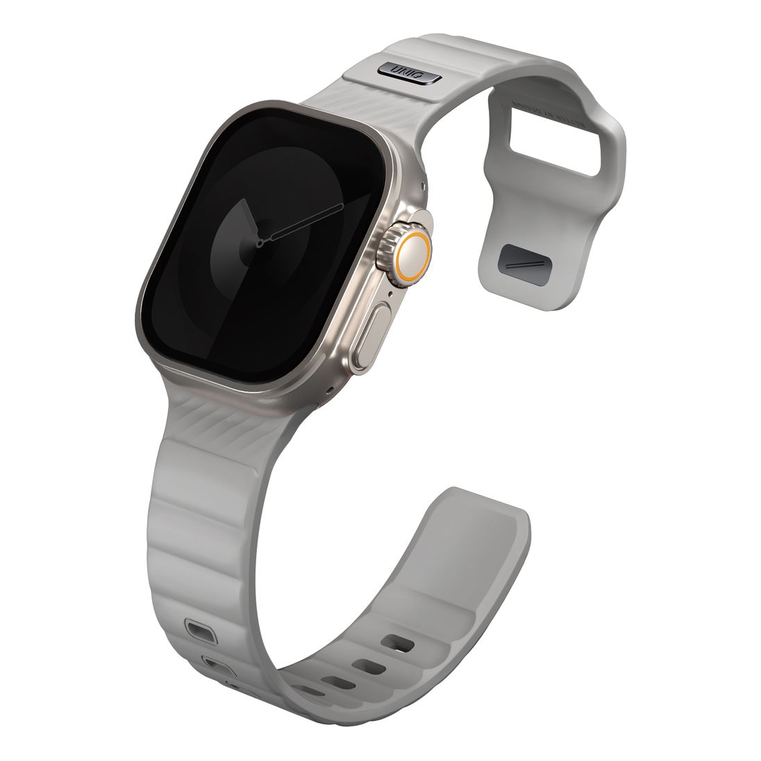 UNIQ Stride Fkm Rubber Apple Watch Strap 49/45/44/42mm - Chalk Grey