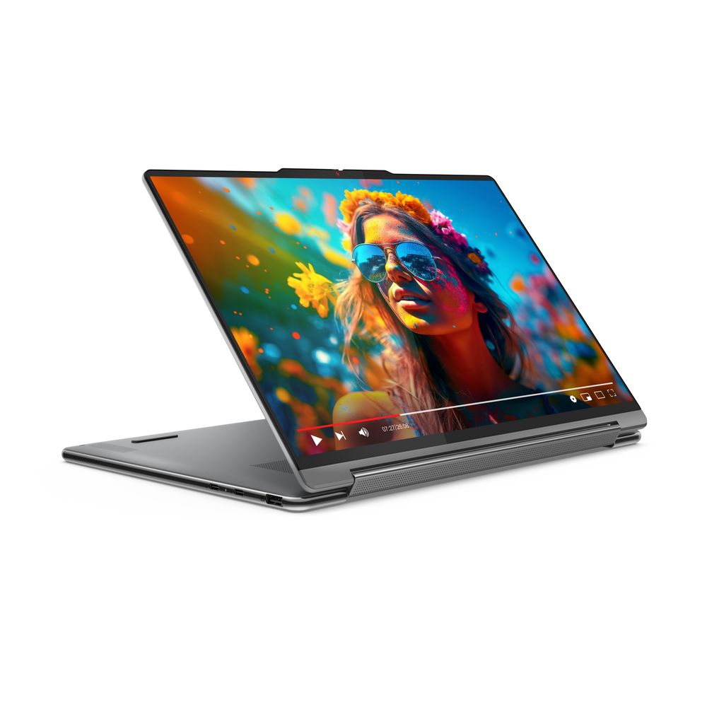 Lenovo Yoga 9 2-In-1 Convertible Laptop Notebook - Intel Core Ultra 7 155H/ 16GB RAM/ 1TB SSD / Intel Arc Graphics/ 14-Inch 4K (3840X2400) OLED 400nits Glossy / Anti-Fingerprint/ 100% DCI-P3/ Windows 11 - Luna Grey (Arabic/English)