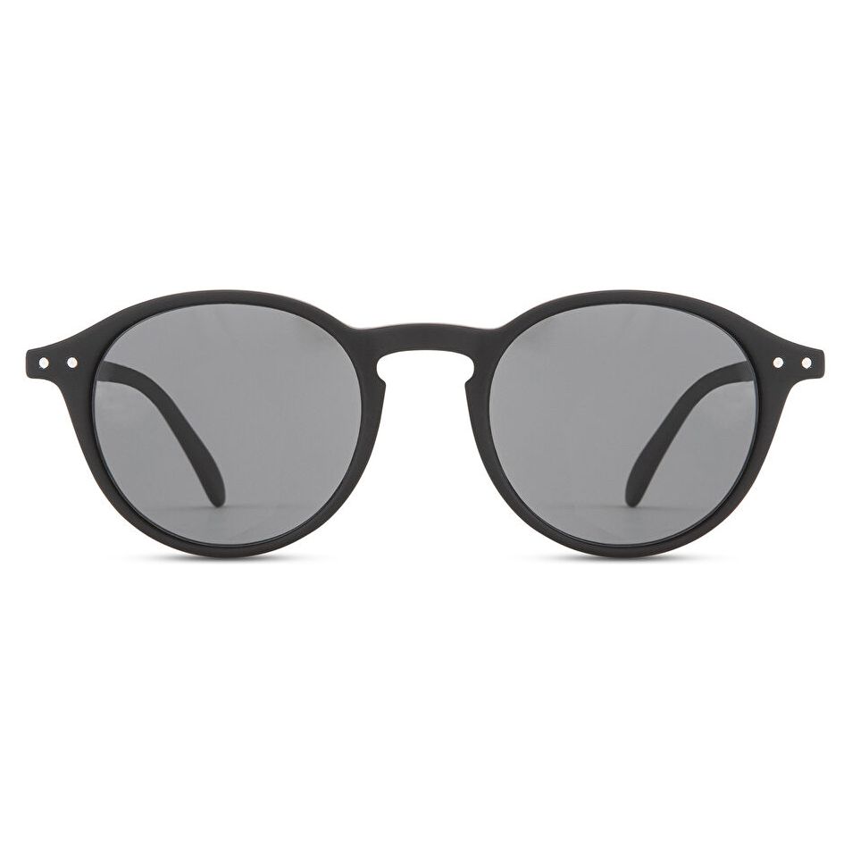 IZIPIZI Logo Unisex Round Sunglasses - Black / Grey (192729004)