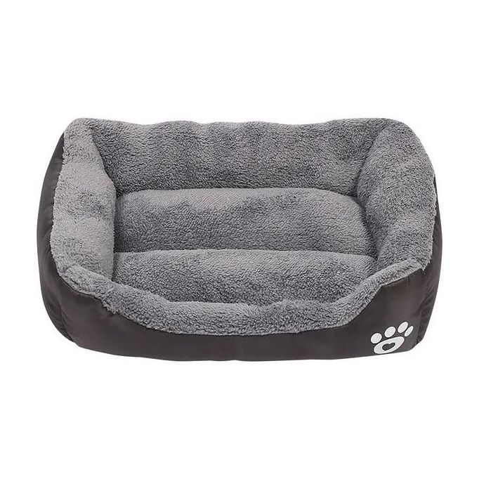 Nutrapet Grizzly Square Dog Bed Black Large - 66 x 50 cm