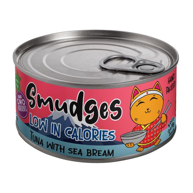 Smudges Adult Cat Tuna Flakes with Sea Bream in Soft Jelly 80g