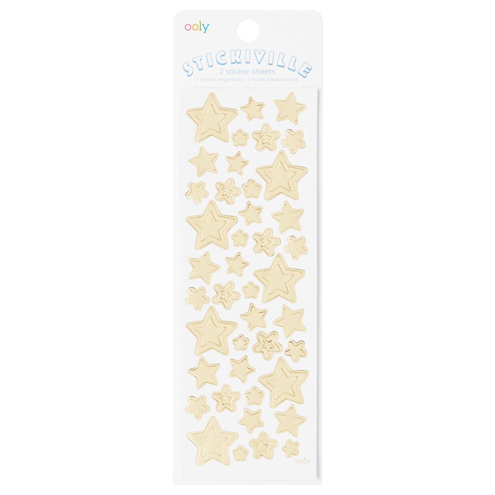 OOLY Stickiville Stickers - Skinny - Gold Stars