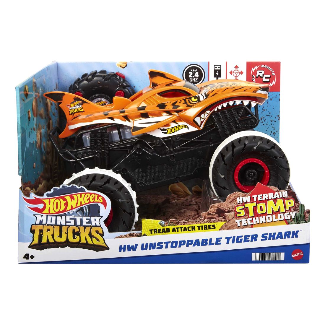 Hot Wheels Monster Trucks Tiger Shark 1.15 Scale R/C Vehicle - HGV87