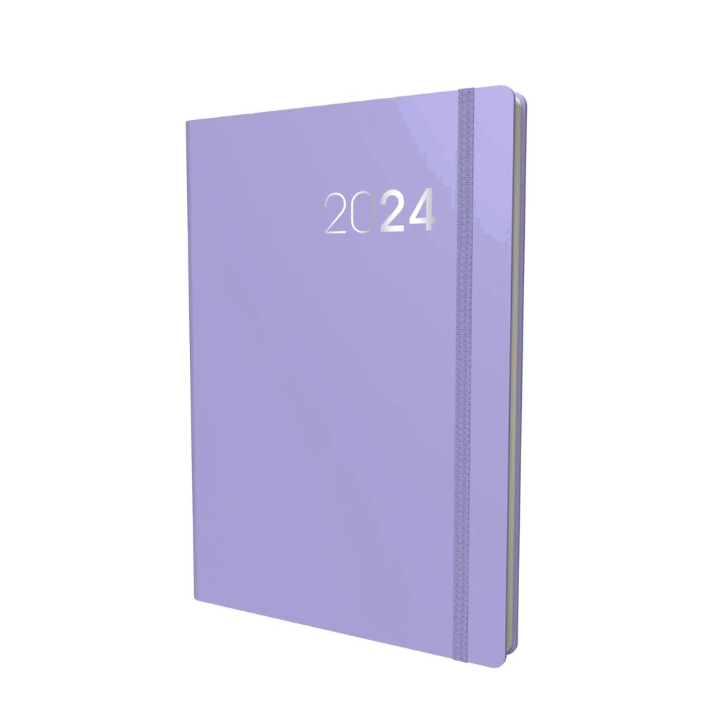 Collins Debden Legacy Calendar Year 2024 A5 Day-To-Page Diary (With Appointments) - Lilac