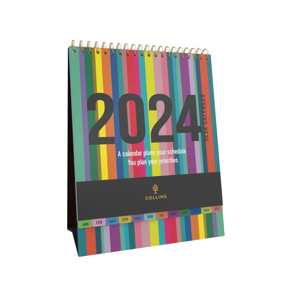Collins Debden Edge Calendar Year 2024 Edge Rainbow 2024 Desk Calendar