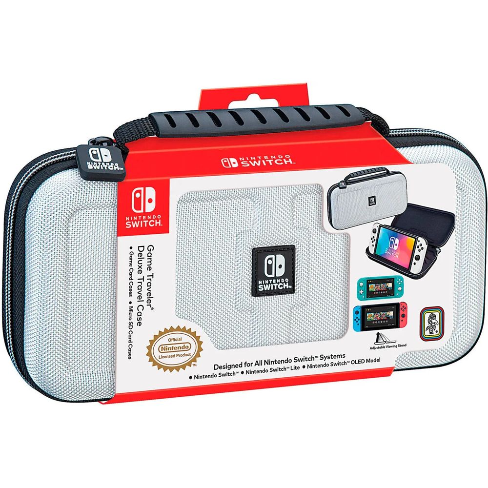 RDS Industries Nintendo Switch Travel Case And Accessories - White