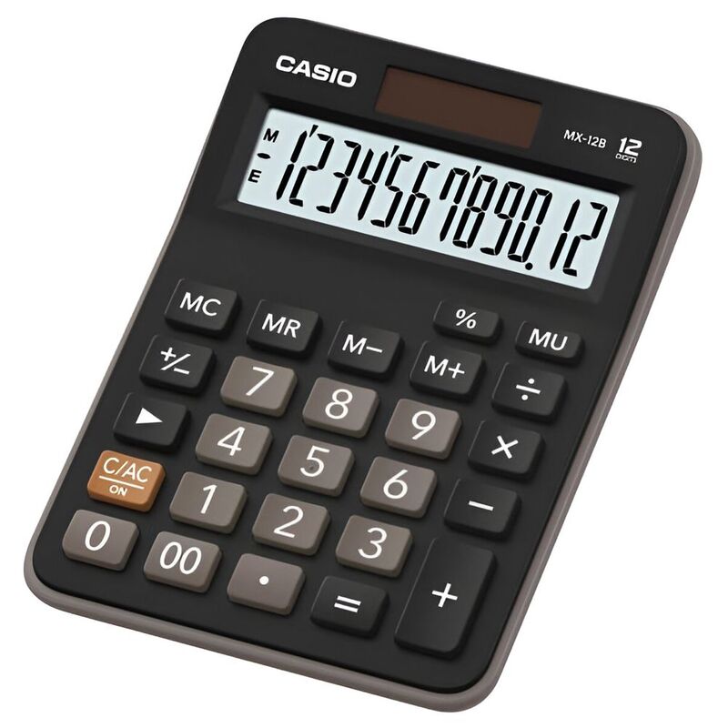 Casio MX-12B-BK-W-DC Desktop Calculator