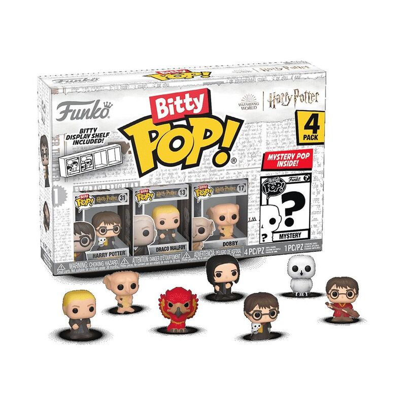 Funko Bitty Pop! Movies Harry Potter Harry In Robe With Scarf 1-Inch Vinyl Figure (Pack of 4) - FU71315
